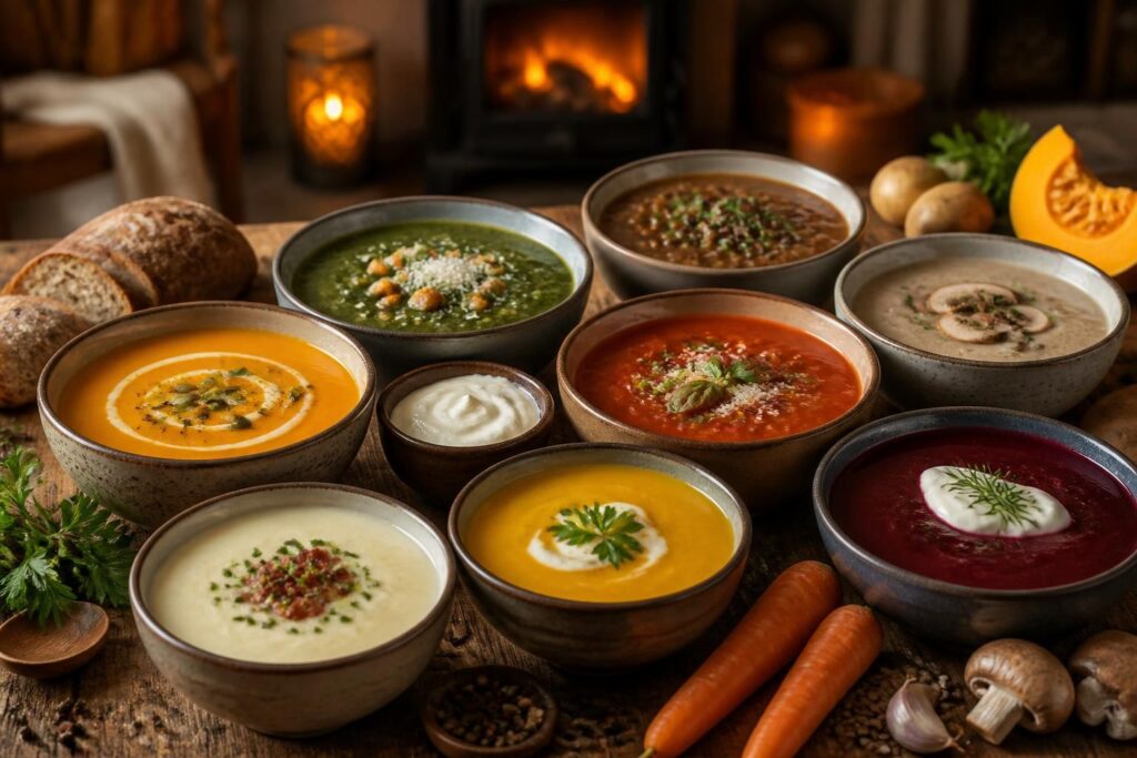 découvrez 8 recettes de soupes réconfortantes pour vous réchauffer tout l'hiver avec des saveurs délicieuses et faciles à préparer.